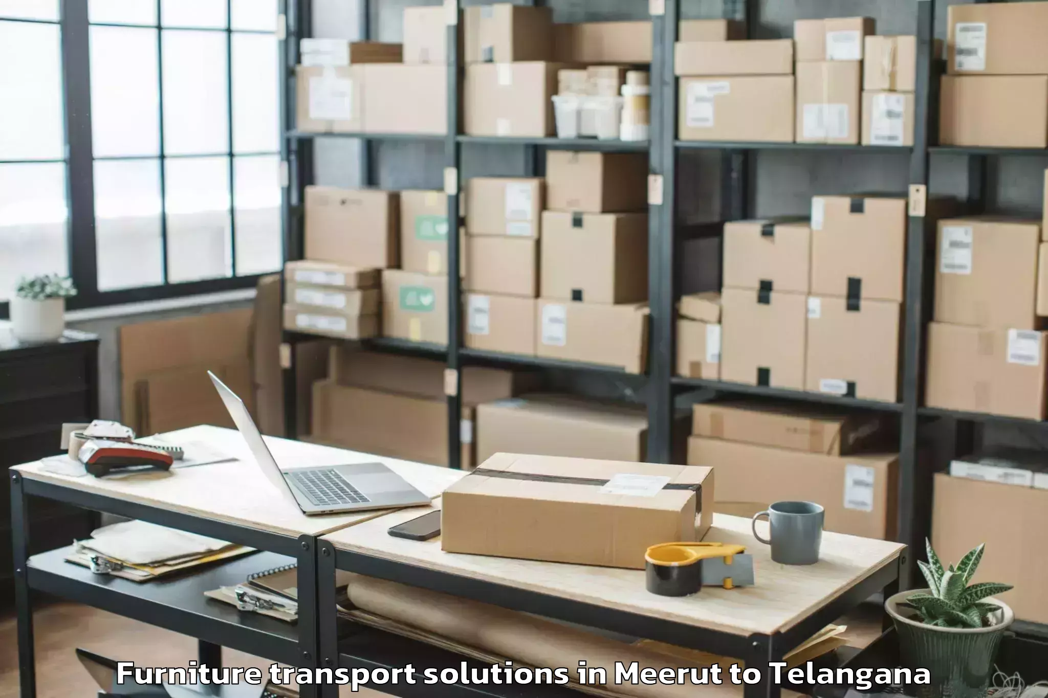 Book Meerut to Atmakur Wanaparthy Furniture Transport Solutions